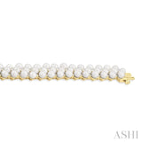 Pearl & Diamond Fashion Bracelet