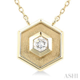 Hexagon Shape Petite Diamond Fashion Necklace