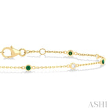 Gemstone & Diamond Station  Bracelet