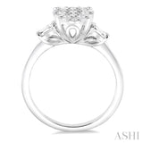 Pear Shape Lovebright Diamond Engagement Ring