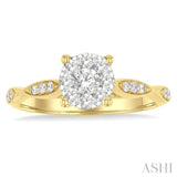 Round Shape Lovebright Diamond Engagement Ring