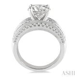 Round Shape Semi-Mount Diamond Engagement Ring