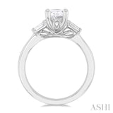 Oval Shape Semi-Mount Diamond Engagement Ring