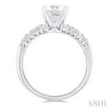 Round Shape Semi-Mount Diamond Engagement Ring