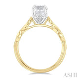 Round Shape Semi-Mount Diamond Engagement Ring