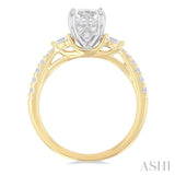 Round Shape Semi-Mount Diamond Engagement Ring