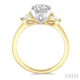 Round Shape Semi-Mount Diamond Engagement Ring