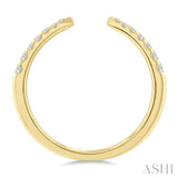1/5 Ctw Graduated Round Cut Diamond Claw Open Fashion Ring in 10K Yellow Gold