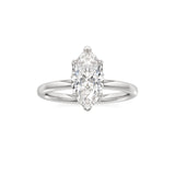 14K White Gold Engagement Rings