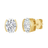 Lab Grown Diamond 2ct Oval cut Stud Earrings