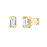 Lab Grown Diamond 2ct Emerald cut Stud Earrings