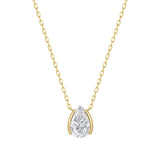 Lab Grown Diamond 2ct Pear Solitaire Necklace