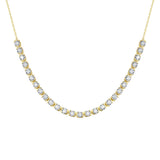 Lab Grown Diamond 8ct Round chennal set Tennis Necklace