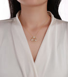 Lab Grown Diamond 1.12ct 3-Pear Round Necklace