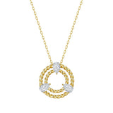 Lab Grown Diamond 1.12ct 3-Pear Round Necklace