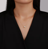 Lab Grown Diamond 2.04ct Emerald Solitaire Necklace