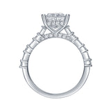 Lab Grown Diamond 2.74ct Princess Solitaire Baguette Bridal