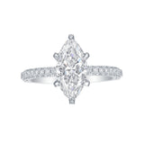 Lab Grown Diamond 2.52ct Marquise Solitaire Bridal Ring