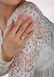 Lab Grown Diamond 2.58ct Radiant Solitaire with hidden halo Ring