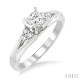 1/8 Ctw Diamond Semi-Mount Engagement Ring in 14K White Gold