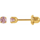 24K Gold-Plated Stainless Steel Imitation Alexandrite Inverness® Piercing Earrings
