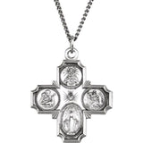 Four-Way Cross Medal Necklace Or Pendant