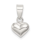 Sterling Silver Puff Heart Pendant