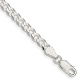 Sterling Silver 4.5mm Flat Curb Chain