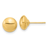 14k Polished Button Post Earrings
