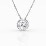 2 ct Round Centre Stone - Bezel Pendant