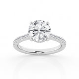 3.50 cttw Hidden Halo Bridal Ring with 3.00  center Round