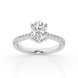 2.00 cttw  Hidden Halo Bridal Ring with 1.50 ct Oval Center Stone