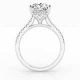5.50 cttw Hidden Halo Bridal Ring with 5.00  center Radiant