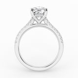 3.00 cttw Hidden Halo Bridal Ring with 5.00  center Cushion