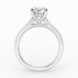 2.50 cttw Hidden Halo Bridal Ring with 5.00  center Cushion
