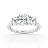 3.00 cttw  3 stone Ring with 1.50 ct Round Center Stone